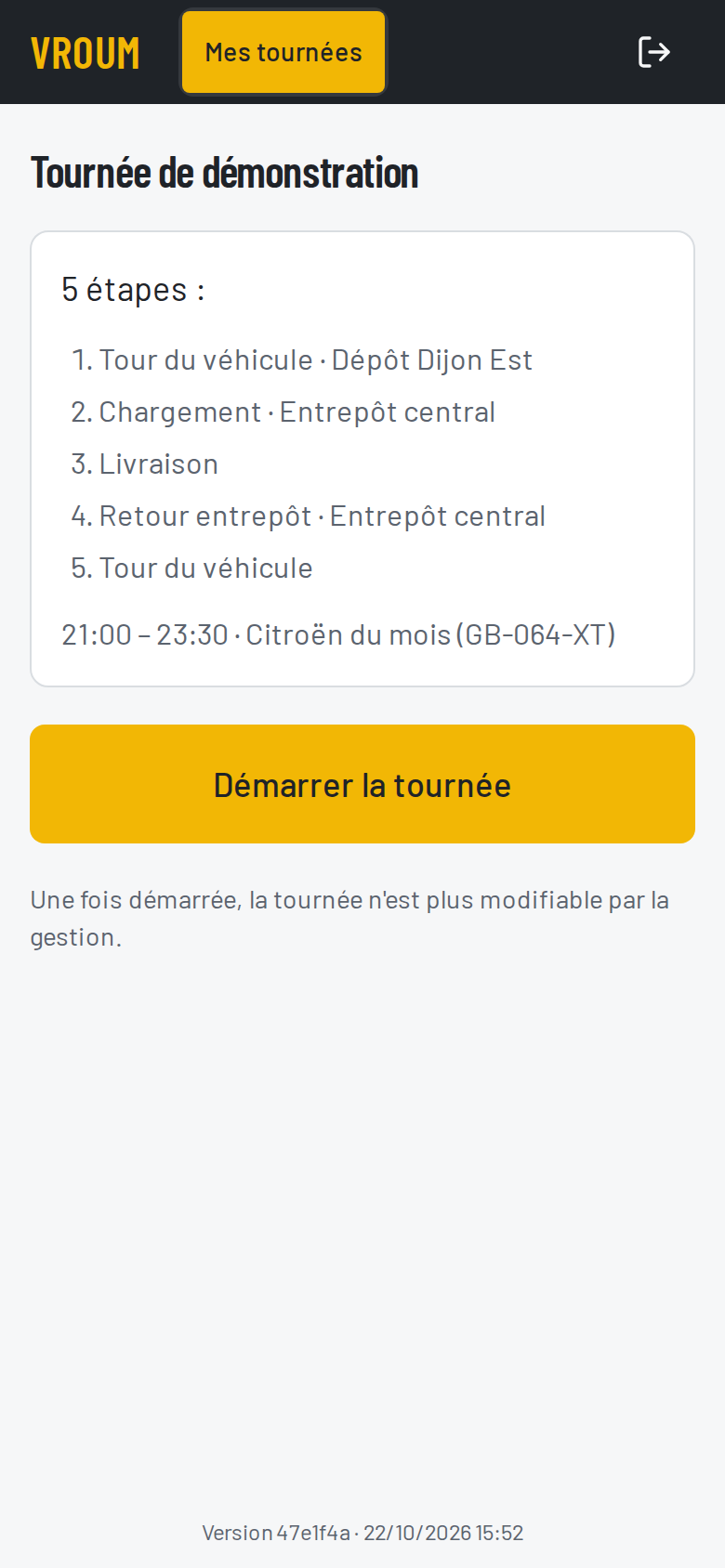 Avant le départ