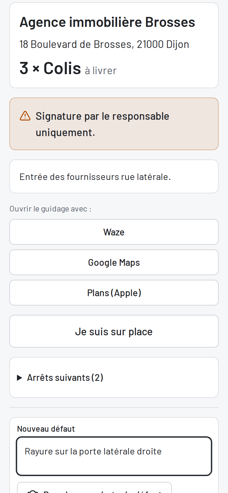 Signaler un défaut