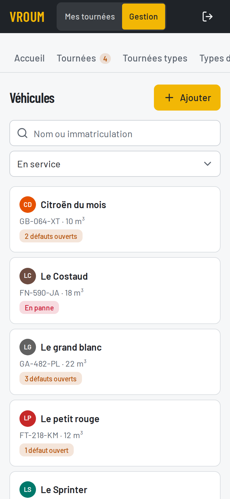 Les véhicules sur téléphone